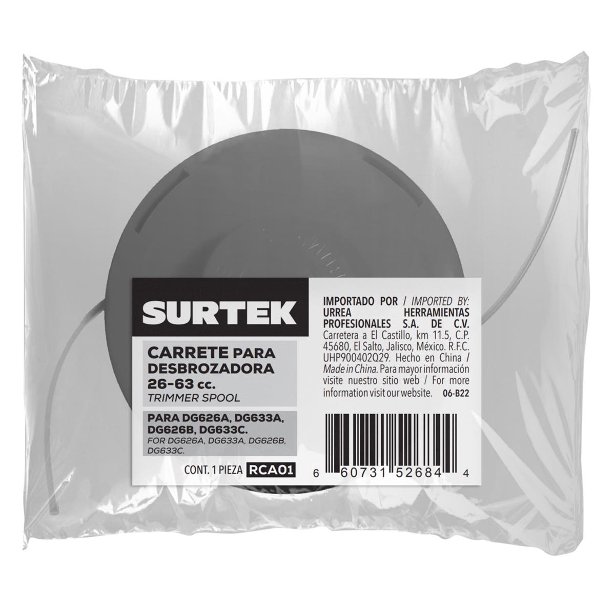 Carrete Para Desbrozadora DG626B Y DG633C, Surtek RCA01