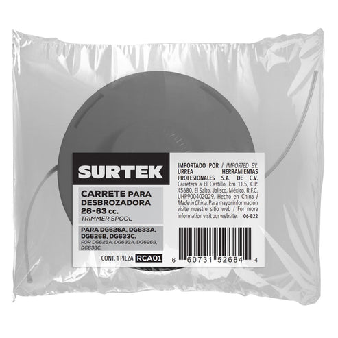 Carrete Para Desbrozadora DG626B Y DG633C, Surtek RCA01