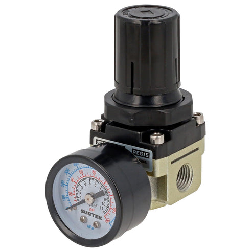 Regulador De Aire Con Manómetro 150 PSI, Surtek REG15