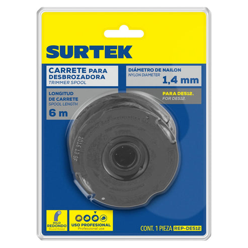 Repuesto De Carrete Para Desbrozadora DE512, Surtek REP-DE512