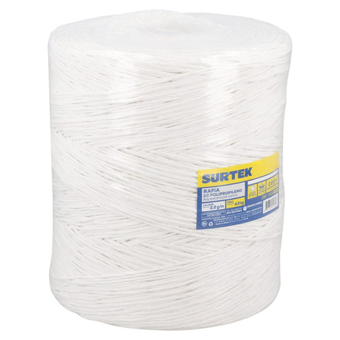 Rafia De Polipropileno Blanca 2.2 g/m, 4.5 kg, Surtek RFB45