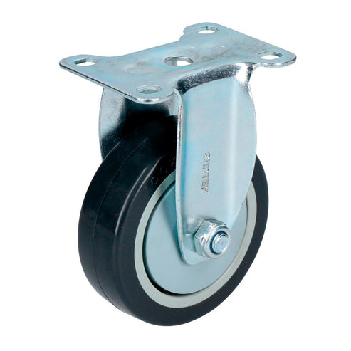 Rodaja De Poliuretano Negro Fija 4, Surtek RG10F