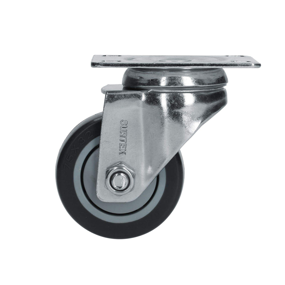 Rodaja De Poliuretano Negro Giratoria 3, Surtek RG7G