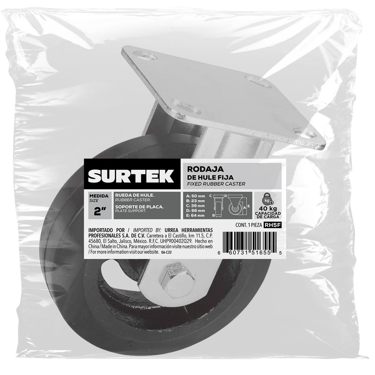Rodaja De Hule Fija 2, Surtek RH5F