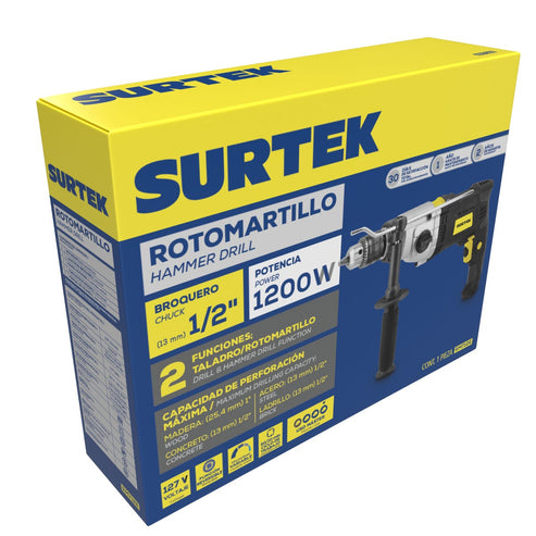 Rotomartillo 1/2 1200 W, 120 V, Surtek RM712E
