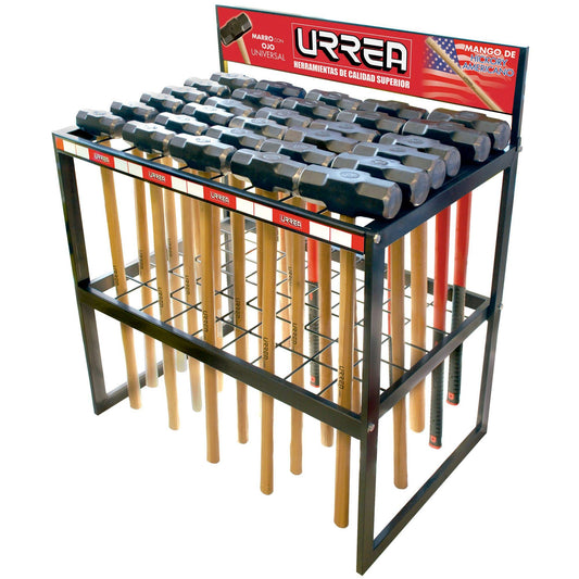 Rack Con Marros Con Mango De Madera Y Fibra De Vidrio, 30 Piezas, Urrea RMARRUC