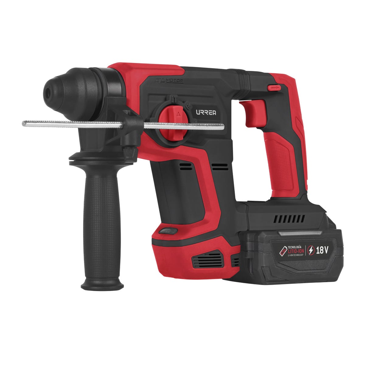 Rotomartillo De Impacto 1/2 SDS Plus A Batería Litio-Ion 18 V, Urrea RMI1018