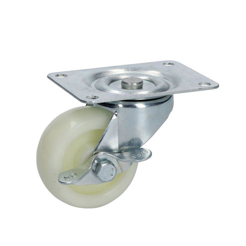 Rodaja De Polipropileno Blanca Giratoria Con Freno 2, Surtek RN5B