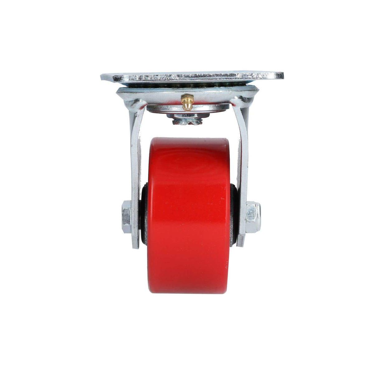 Rodaja De Fierro Con Poliuretano Rojo Giratoria 4, Surtek RP10G
