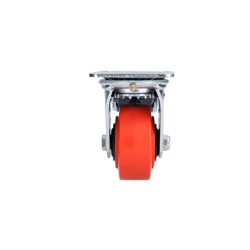 Rodaja De Poliuretano Rojo Giratoria Con Freno 4, Surtek RR10B