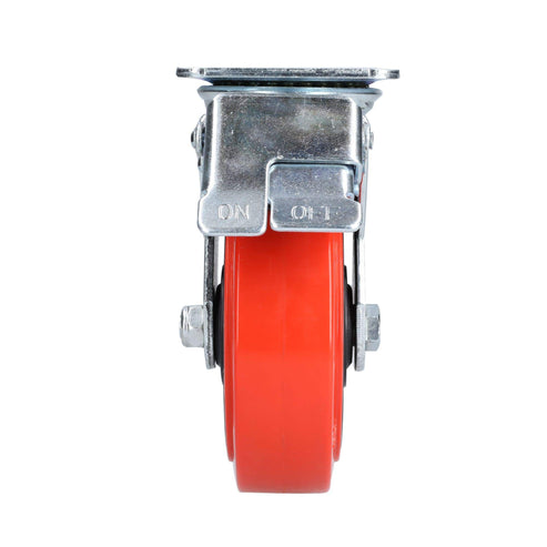 Rodaja De Poliuretano Rojo Giratoria Con Freno 6, Surtek RR15B