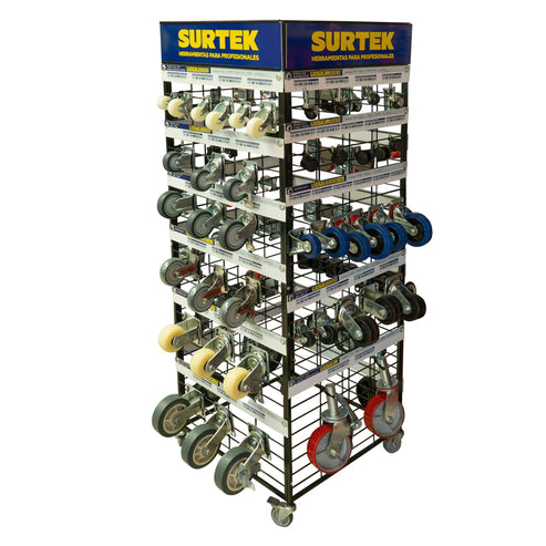 Rack Con Ruedas Y Rodajas, 172 Piezas, Surtek RRUEDC