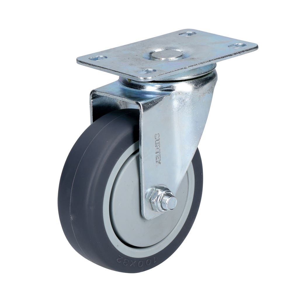 Rodaja De TPR Gris Giratoria 3, Surtek RT7G