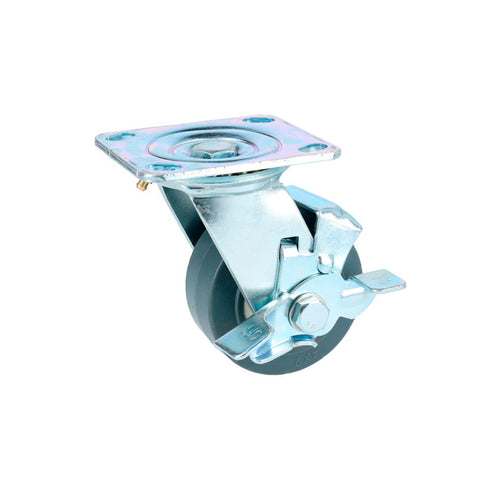 Rodaja De TPR Gris Giratoria Con Freno 6, Surtek RTG15B