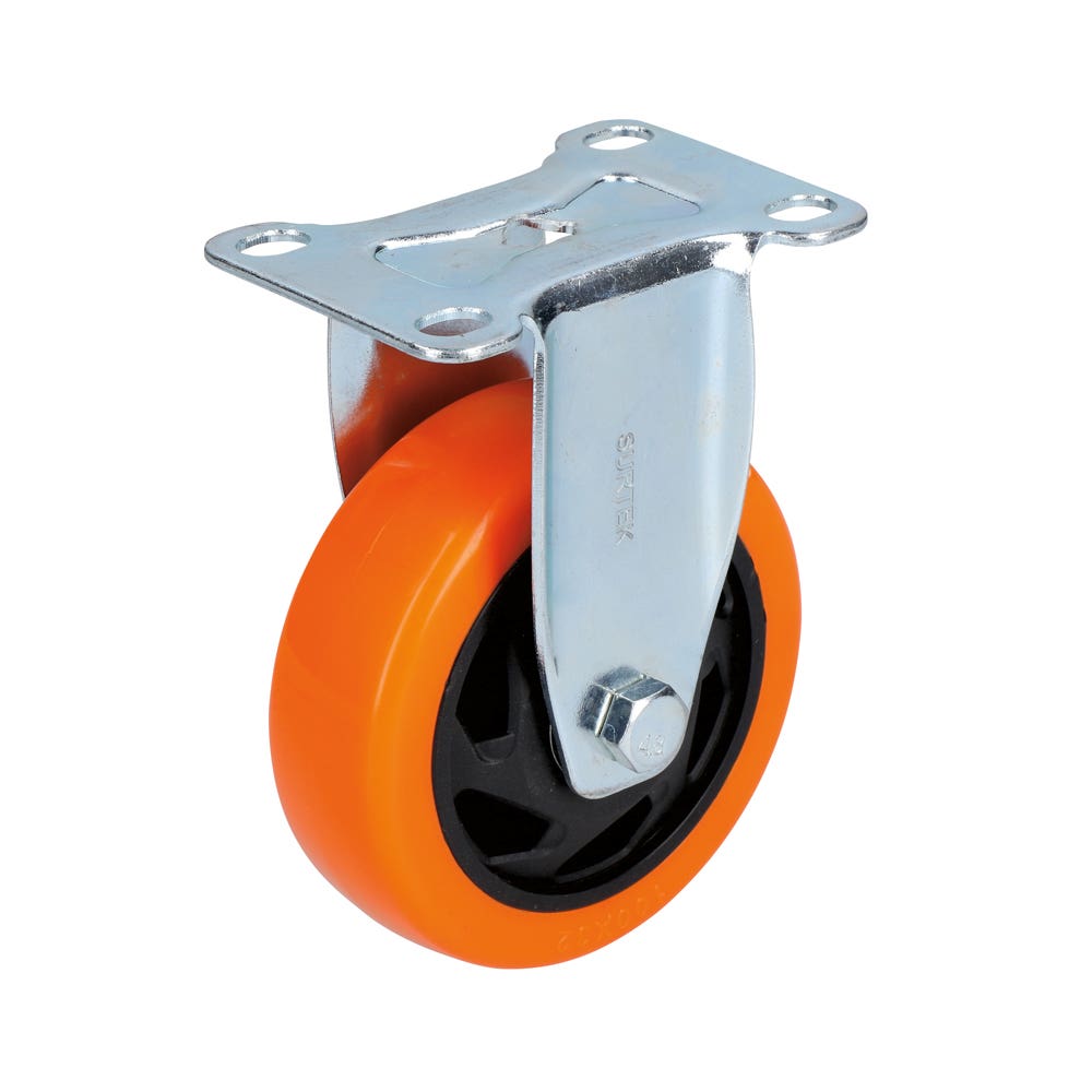 Rodaja De PVC Naranja Fija 4, Surtek RV10F