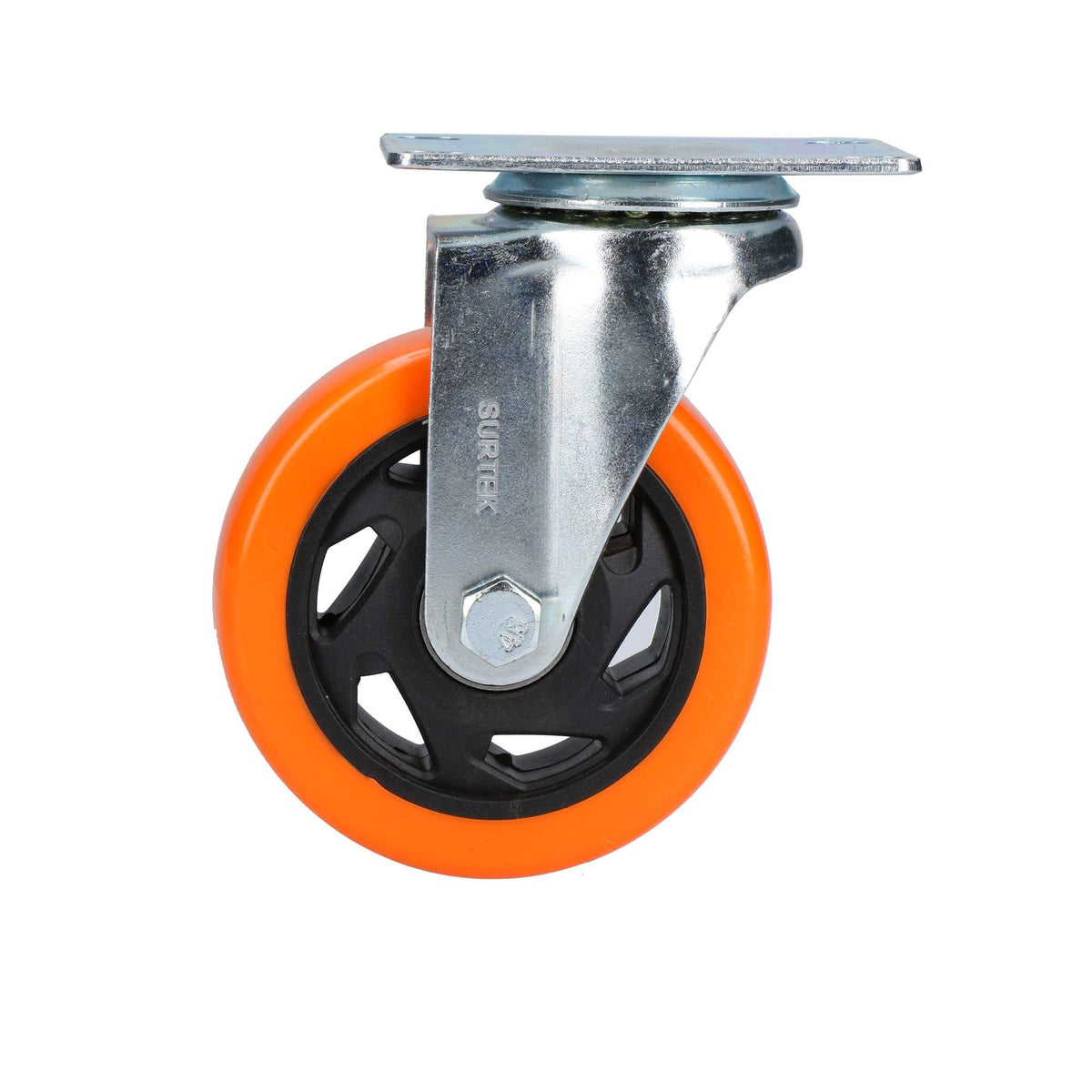 Rodaja De PVC Naranja Giratoria 4, Surtek RV10G
