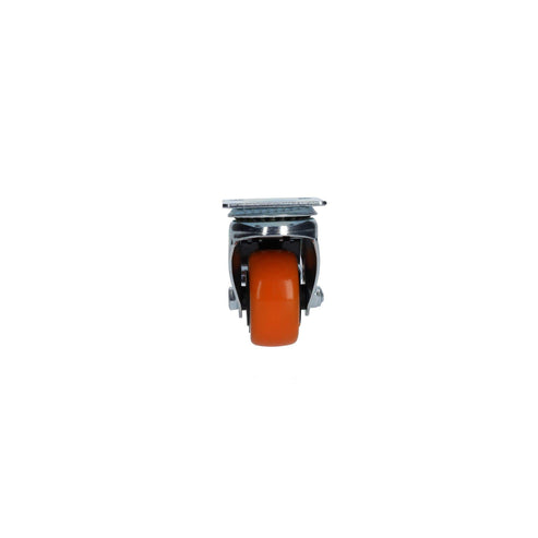 Rodaja De PVC Naranja Giratoria Con Freno 2-1/2, Surtek RV6B