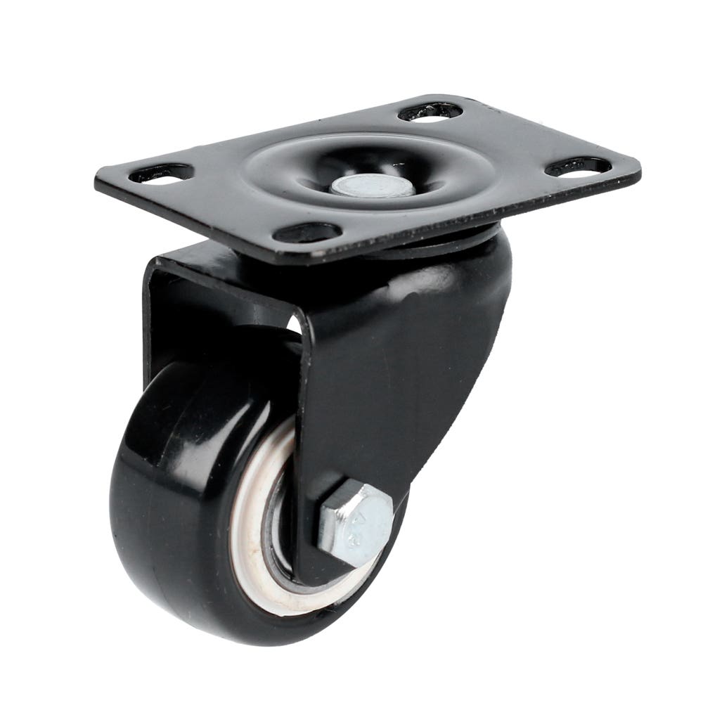 Rodaja De PVC Negro Con Placa Giratoria 2, Surtek RVN5G