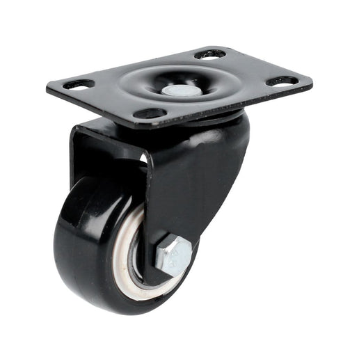 Rodaja De PVC Negro Con Placa Giratoria 2, Surtek RVN5G
