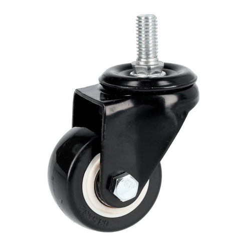 Rodaja De PVC Negro Con Espiga Roscada 3, Surtek RVNE7