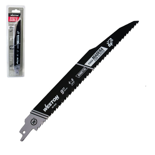 Segueta Sable Bimetálica 9" 4/6DPP (Juego con 5 Piezas) | SG-1010