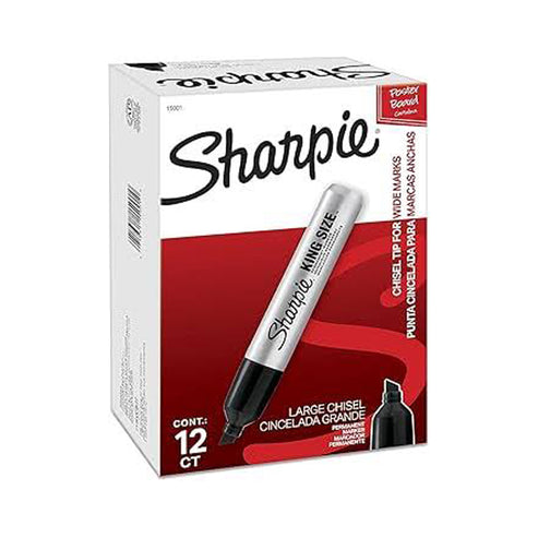 Marcador Permanente Sharpie King Size Punta Cincel Negro