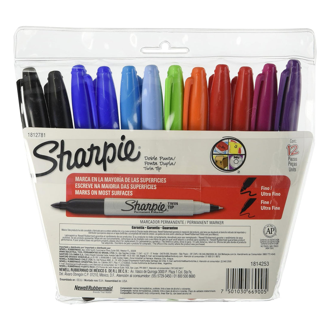 Marcador Permanente Sharpie Doble Punta (Twin Tip) Surtidos
