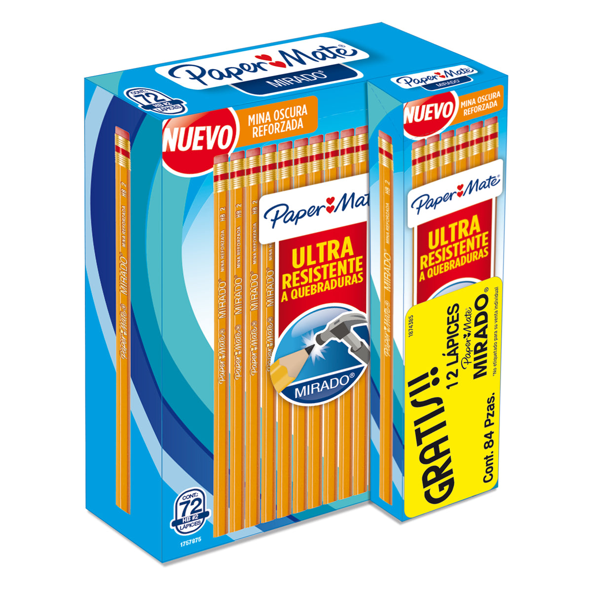 Lápiz De Grafito Paper Mate Mirado No. 2 (HB) (Caja C/72)