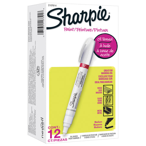 Marcador De Pintura Sharpie Base Aceite Punta Mediana Negro