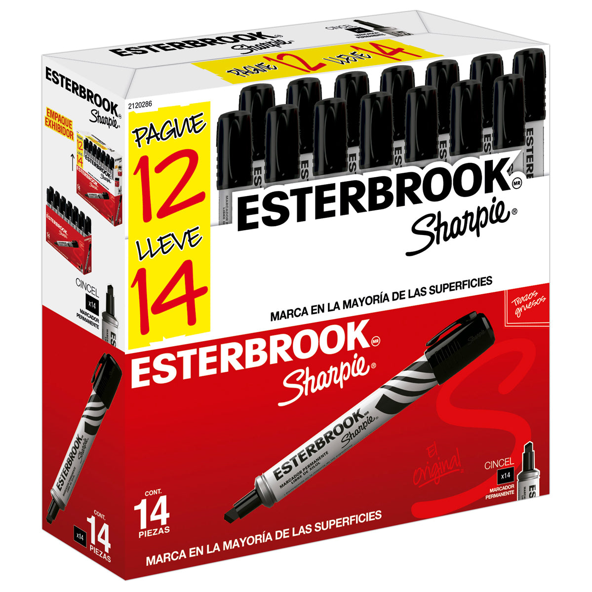Marcador Permanente Esterbrook Punta Cincel Negro (Presentación Alterna)