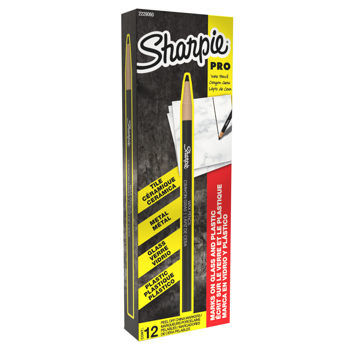 Lápiz Graso Sharpie China Marker Peel-Off Negro
