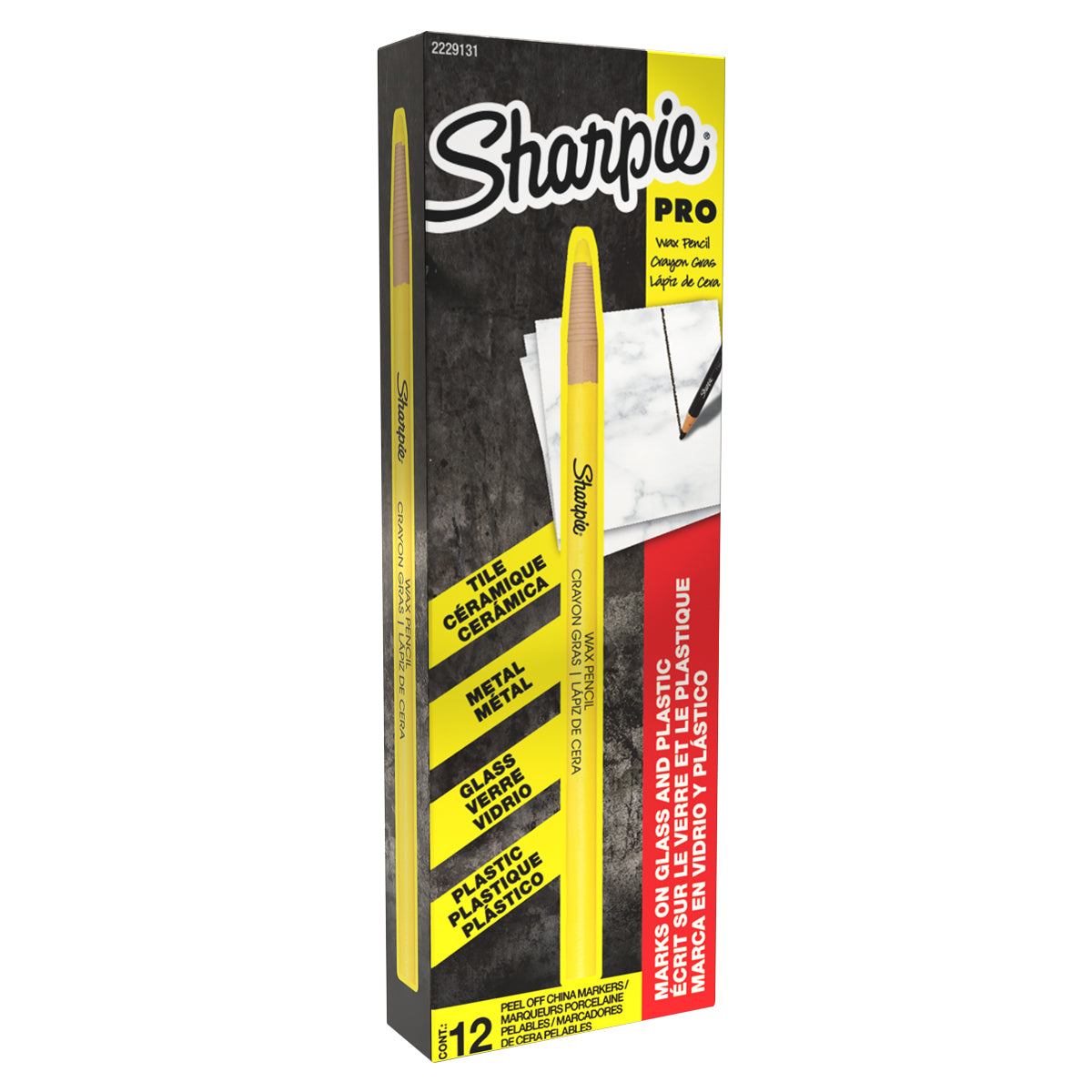 Lápiz Graso Sharpie China Marker Peel-Off Amarillo