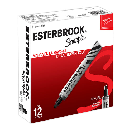 Marcador Permanente Esterbrook Punta Cincel Negro