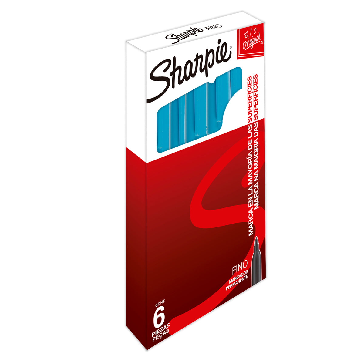 Marcador Permanente Sharpie Punta Fina Turquesa