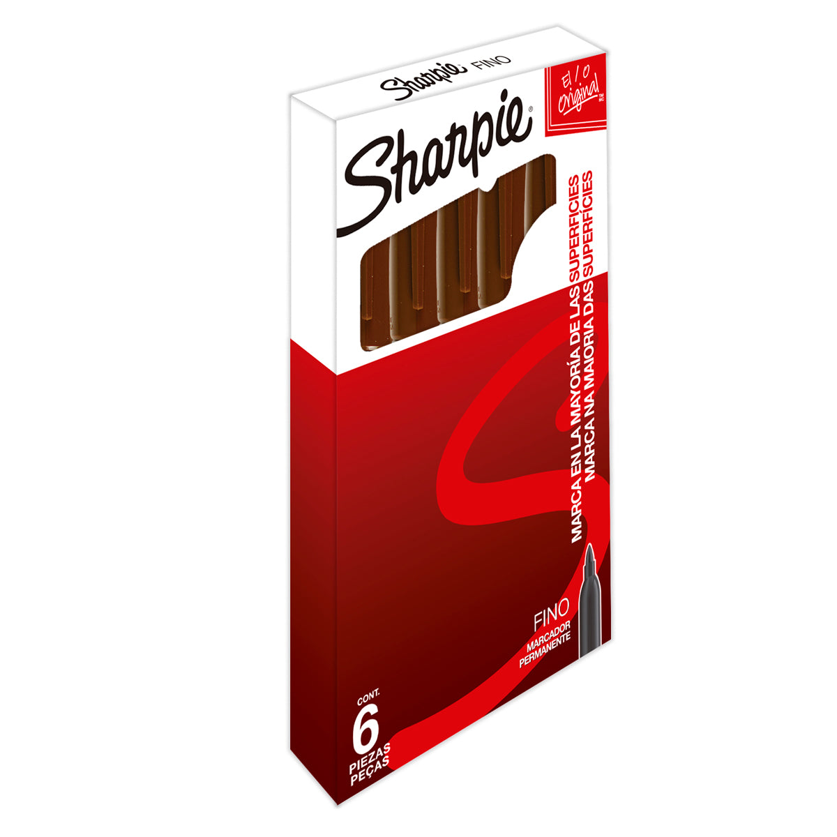 Marcador Permanente Sharpie Punta Fina Café