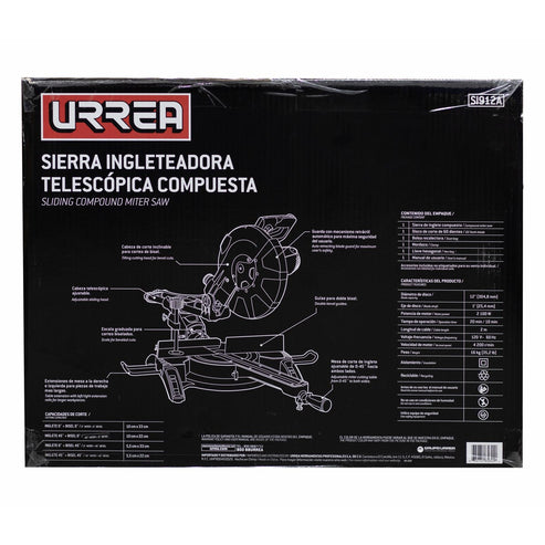 Sierra De Inglete Telescópica 12, 2100 W, Urrea SI912A