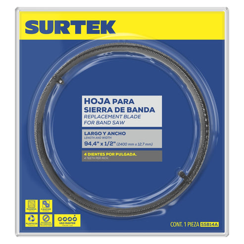 Hoja Para Sierra De Banda 14, 4 DPP, Surtek SSB14A