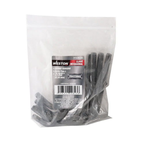 Llave Hexagonal L Corta Crv  7/32"  (precio X Pza - Empaque C/10 Pzas)