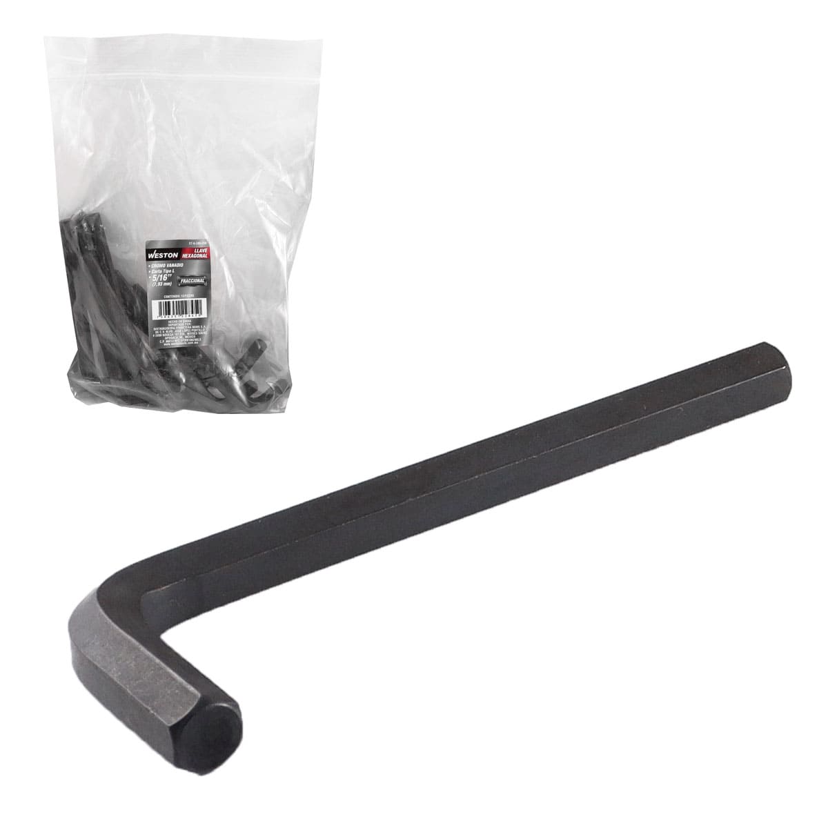 Llave Hexagonal L Corta Crv  5/16"  (precio X Pza - Empaque C/10 Pzas)