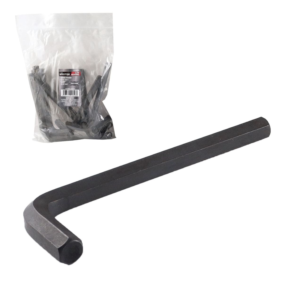 Llave Hexagonal L Corta Crv  3/8"  (precio X Pza - Empaque C/10 Pzas)