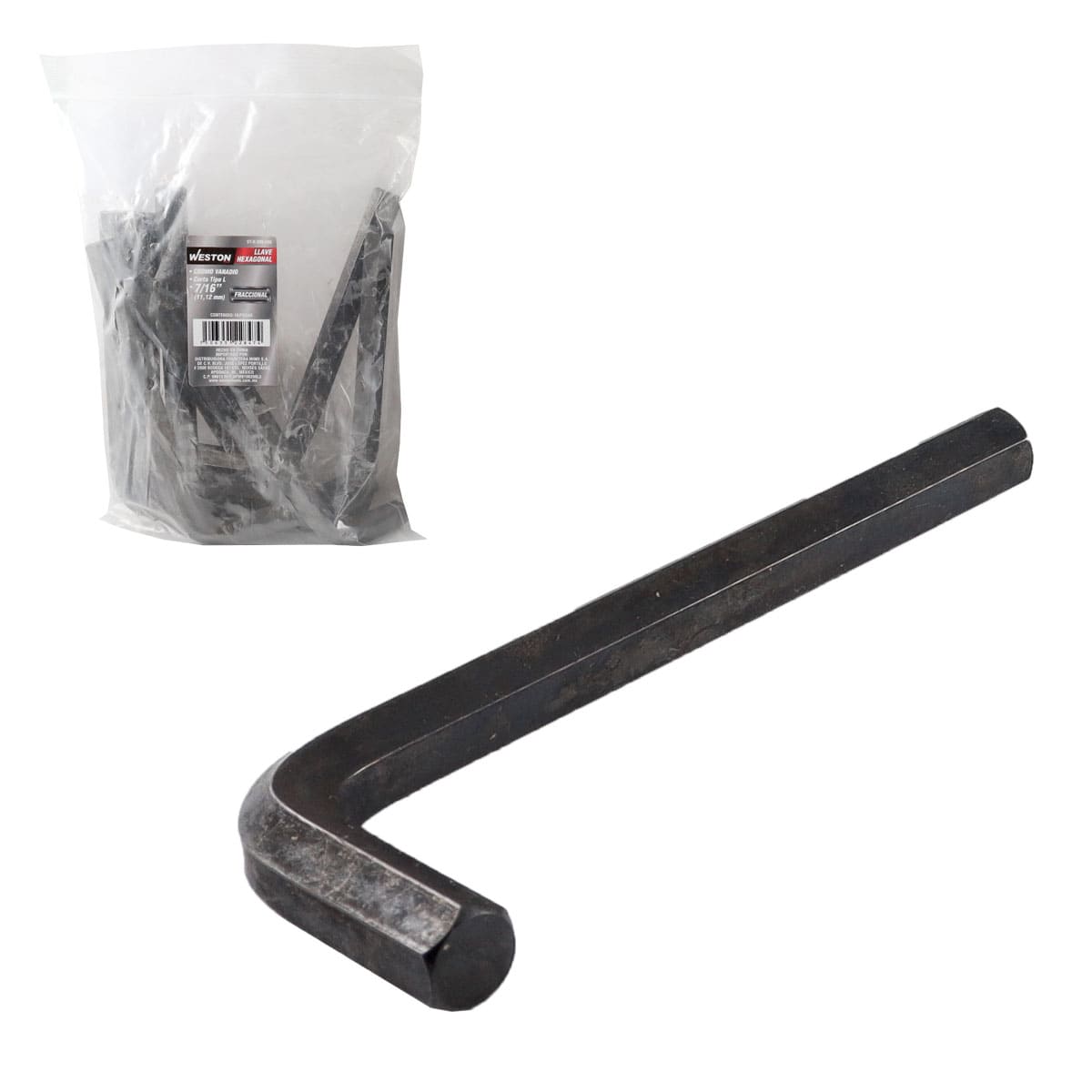 Llave Hexagonal L Corta Crv  7/16"  (precio X Pza - Empaque C/10 Pzas)