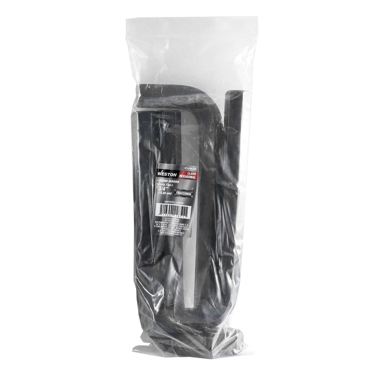 Llave Hexagonal L Corta Crv  3/4"  (precio X Pza - Empaque C/5 Pzas)