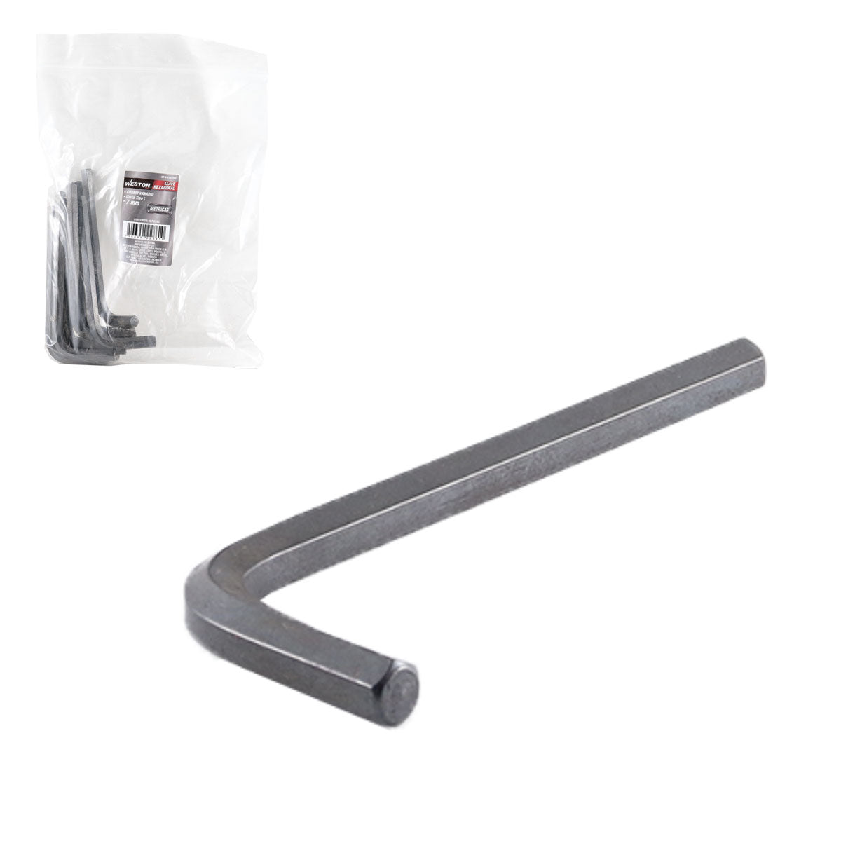 Llave Hexagonal L Corta Crv  7MM  (precio X Pza - Empaque C/10 Pzas)