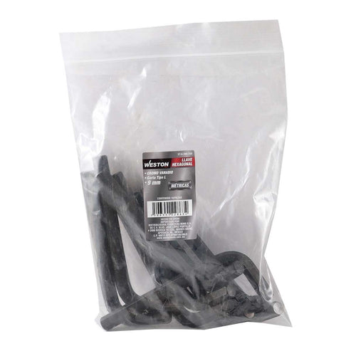Llave Hexagonal L Corta Crv  9MM  (precio X Pza - Empaque C/10 Pzas)