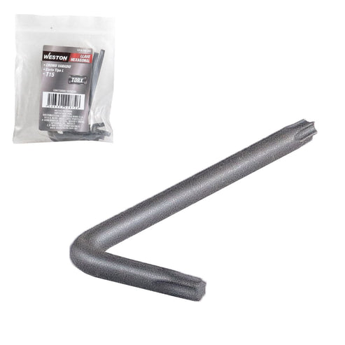 Llave Hex, L Puntas Torx Corta Crv  T15  (precio X Pza - Empaque C/10 Pzas)