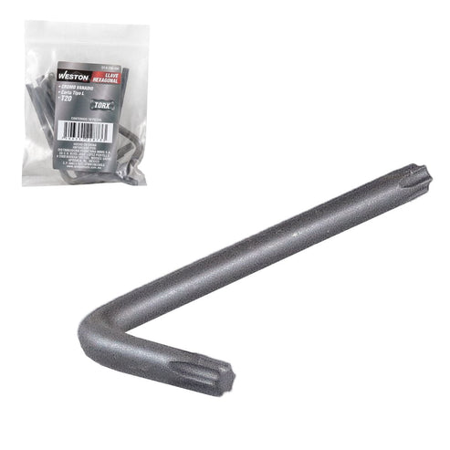 Llave Hex, L Puntas Torx Corta Crv  T20  (precio X Pza - Empaque C/10 Pzas)