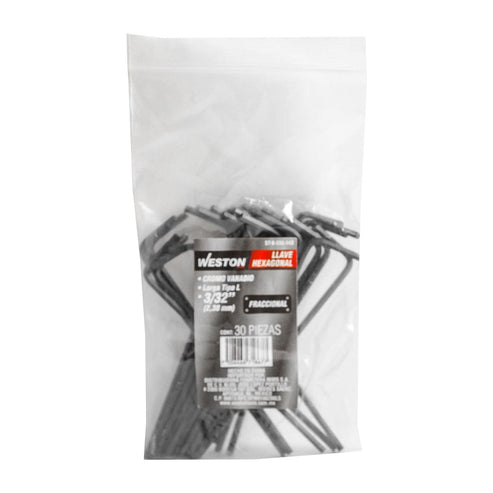 Llave Hex, L Larga 3/32'' (precio X Pza - Empaque C/30 Pzas)