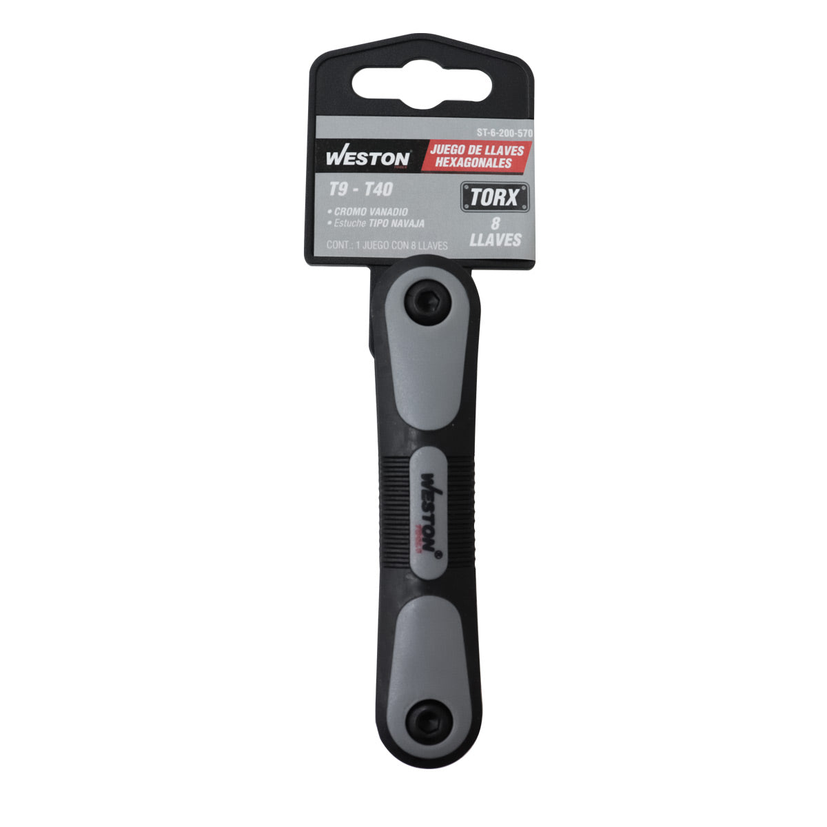 Juego 9 Llaves Navaja 5/64"-1/4" Hex Crv  (precio X Pza - Empaque C/1 Pza)