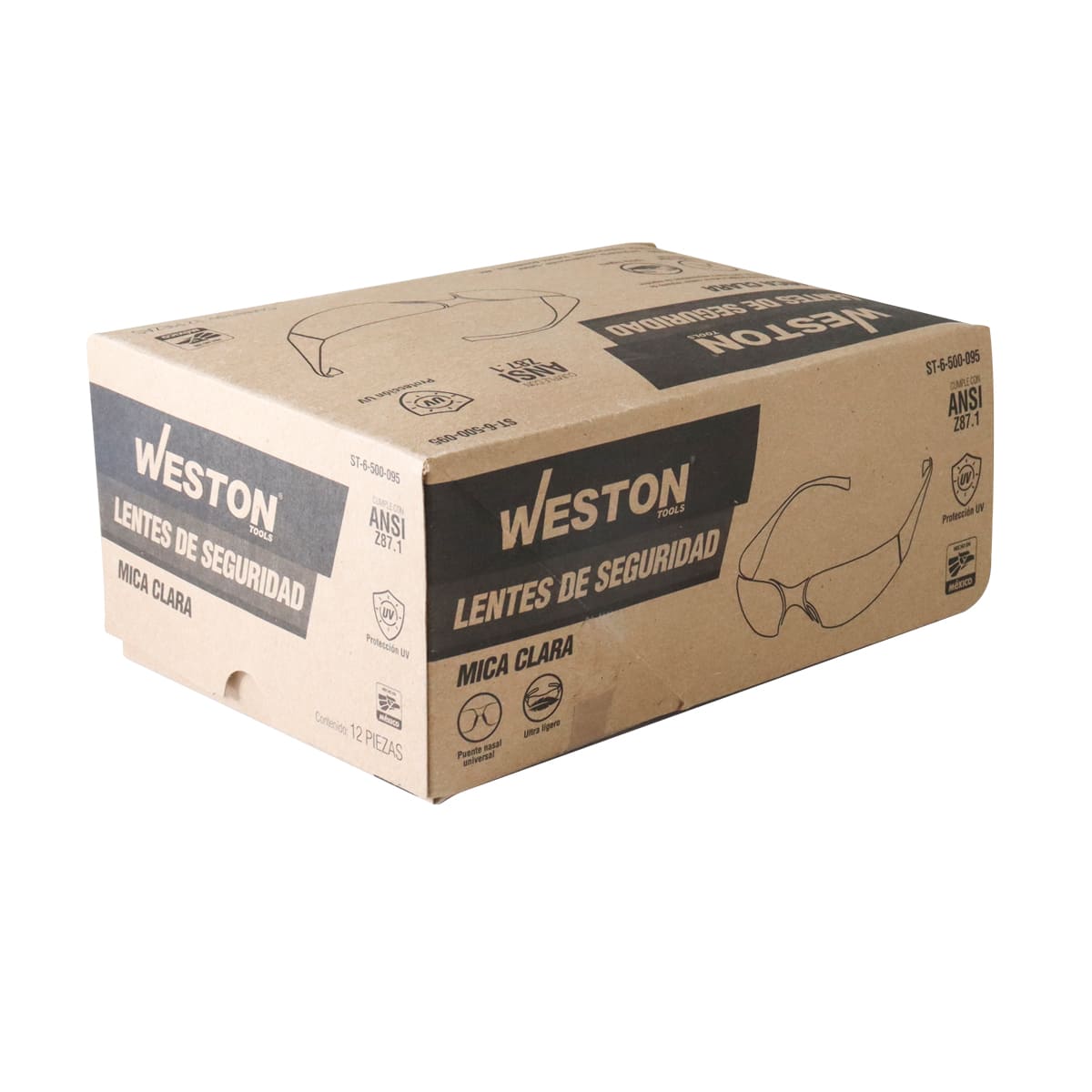 Lente de Seguridad Claro de Policarbonato con Protección UV | ST-6-500-095