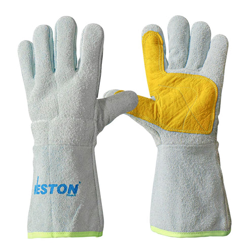 Guante Soldador Gris Con Refuerzo De Piel En Palma (Precio X Par - Empaque Con 25 Pares) | ST-6-500-310-01